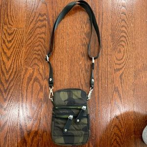 Sondra Roberts camouflage cell phone cross body